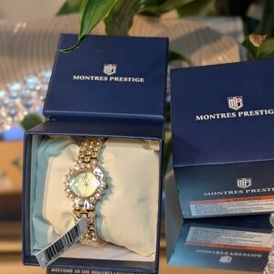 Montres Prestige Gold Watch NWT